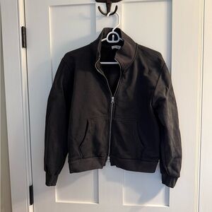 AYR Black Zip It Zip-Up Jacket sweatshirt